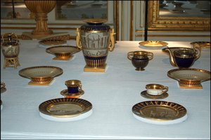 ヴィヴァントデノン、「エジプトの」磁器サービス、セーヴル、1806年（磁器に塗装と金箔を施したもの）